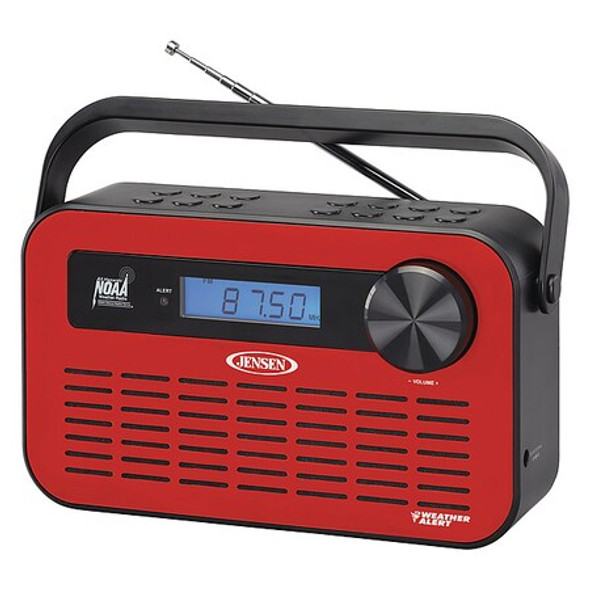 Jensen Portable Weather Radio,Red JEP-250