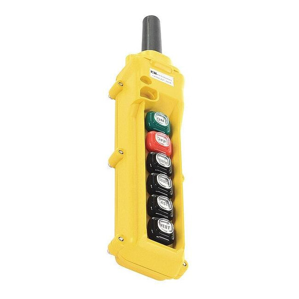 Kh Industries PendantCntrlStation,DeadEnd,6Buttn,Ylw CPH06-A2D-000A