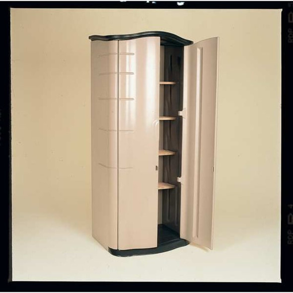 32 cu ft Resin Horizontal Outdoor Storage Shed, Sandstone  FG374701OLVSS