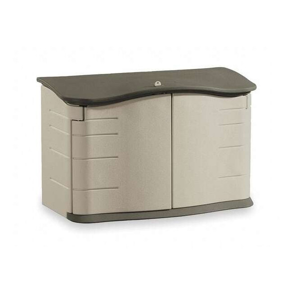 18 cu ft Resin Horizontal Outdoor Storage Shed, Sandstone