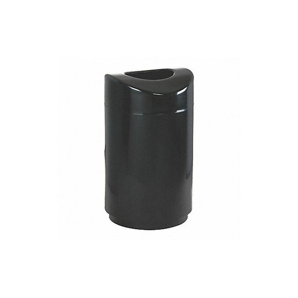 Eclipse 30 gal Round Indoor Metal Can, Black, None, Steel, Not Applicable