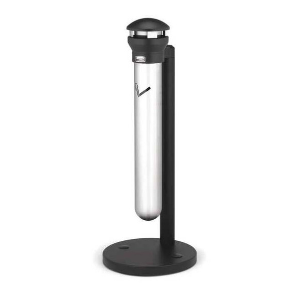Rubbermaid Commercial Cigarette Receptacle,1-19/64 gal.,Silver FG9W3100SSBLA