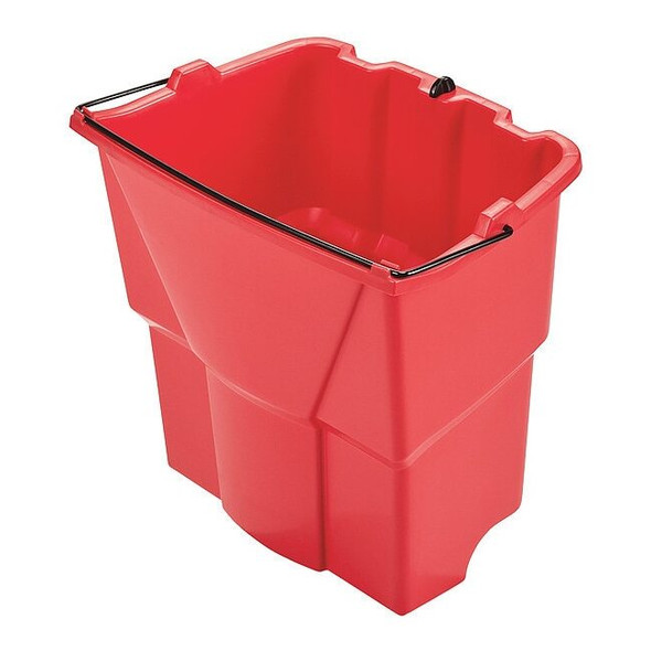 4 1/2 gal Oval Dirty Water Bucket, 14 in H, 10 in Dia, Red, Plastic