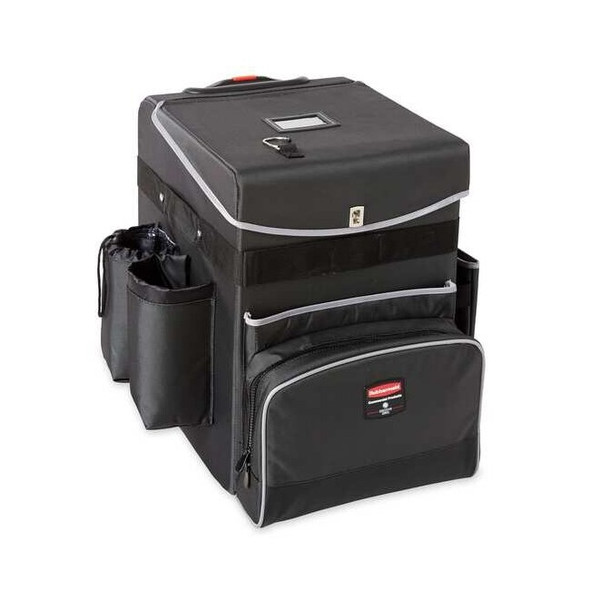 Rubbermaid Commercial Housekeeping Cart,Black,21-1/4 in.H 1902466