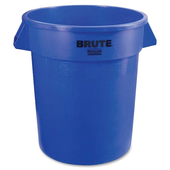 BRUTE 10 gal Round Heavy Duty Plastic Can, Blue, None, Plastic, Not Applicable  1779699