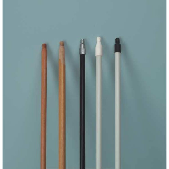 Rubbermaid Commercial 60" Broom Handle, 1 in Dia, Black, Wood FG635700BLA