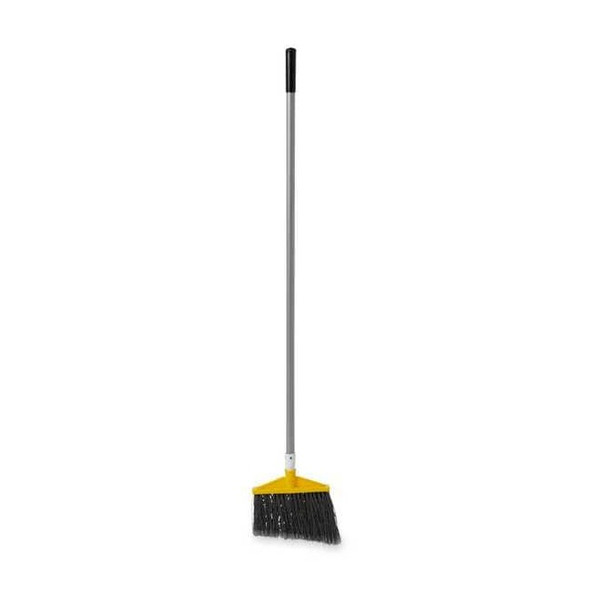10 1/2 in Sweep Face Angle Broom, Medium, Synthetic, Gray