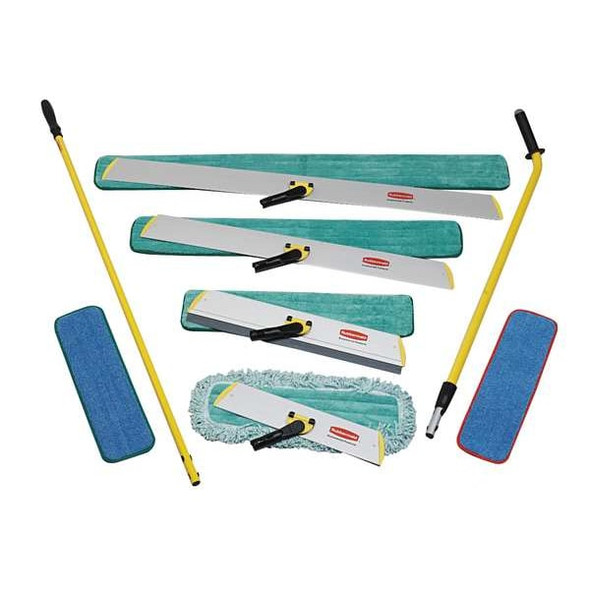 Rubbermaid Commercial 18 in Mop Pad, Green, No Handle FGQ41000GR00