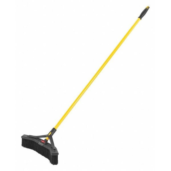 18 in Sweep Face Angle Broom, Medium, Synthetic, Black  2018727
