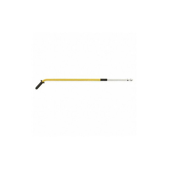 42 in to 72 in Quick Change Telescopic Handle, 1 1/8 in Dia, Yellow, Aluminum