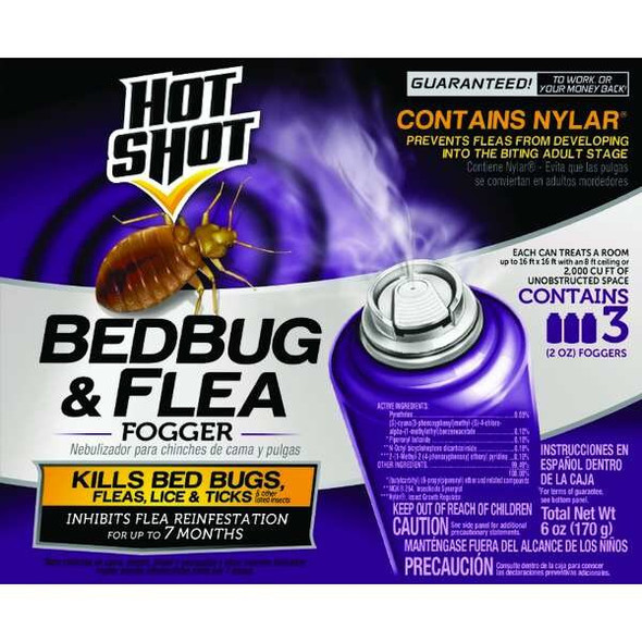 Hot Shot Insect Killer,2 oz,Aerosol Spray Can,PK3 HG-95911