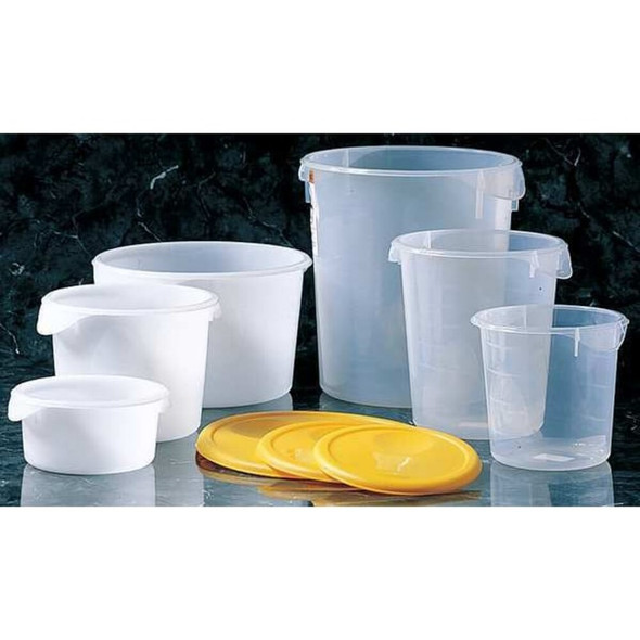 Rubbermaid Commercial Round Storage Container, 4 qt FG572100WHT