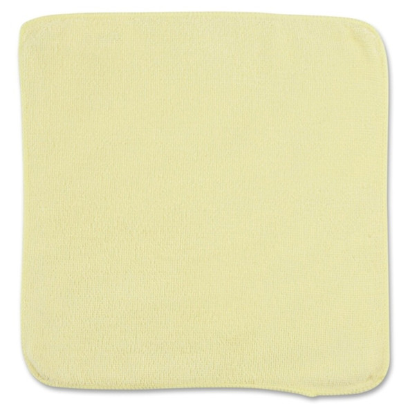 Rubbermaid Commercial Microfiber Cloth Wipe 12" x 12", Yellow, 24PK 1820580