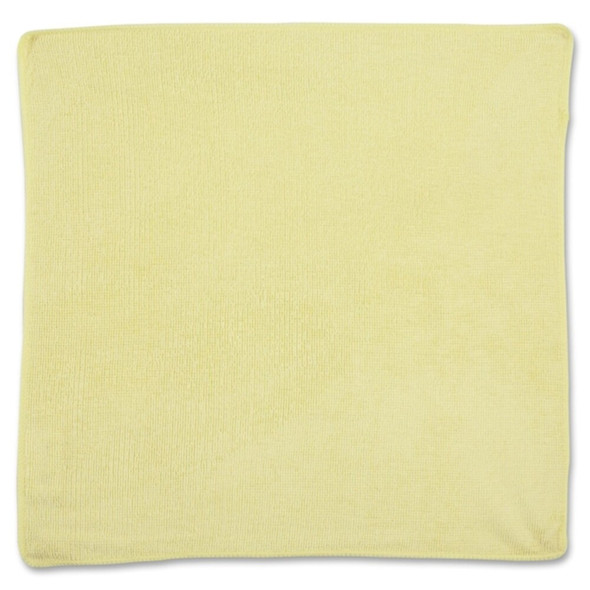 Rubbermaid Commercial Microfiber Cloth Wipe 16" x 16", Yellow, 24PK 1820584
