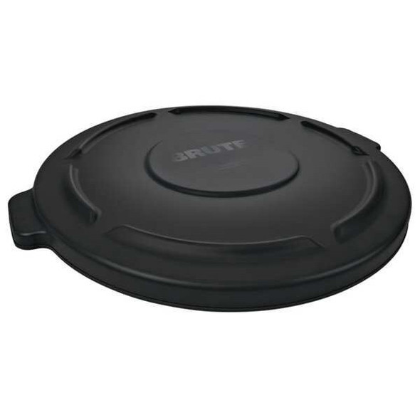 BRUTE Trash Can Lid, Round, 20 gal Capacity, Resin, Black