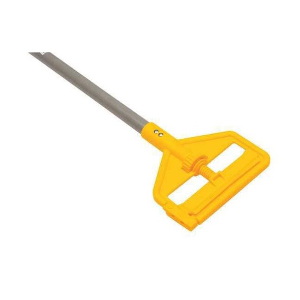 54" Slide On Wet Mop Handle, Yellow Head, Gray Handle, Fiberglass