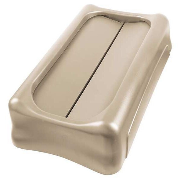 Slim Jim(R) 23 gal Trash Can Lid, Swing Beige, Resin, 1 Openings 11 1/4 in W/Dia