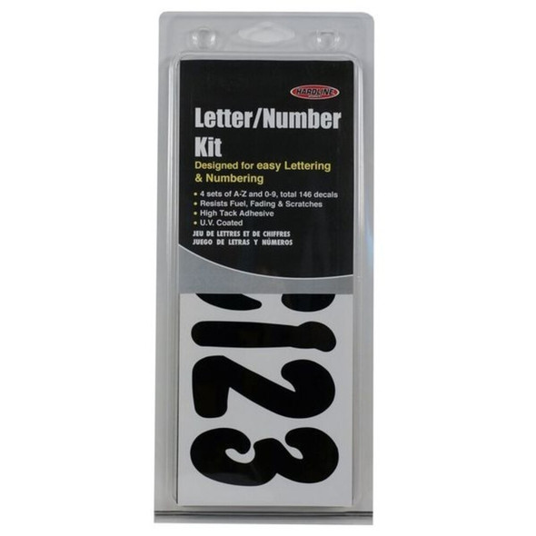 Hardline Products LetterandNumberLabelSet,3inH,1-1-2inW GYEBKG200