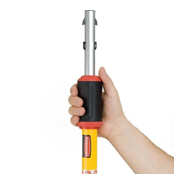 48 in to 96 in Threaded Extension Handle, 1 1/4 in Dia, Yellow, Aluminum