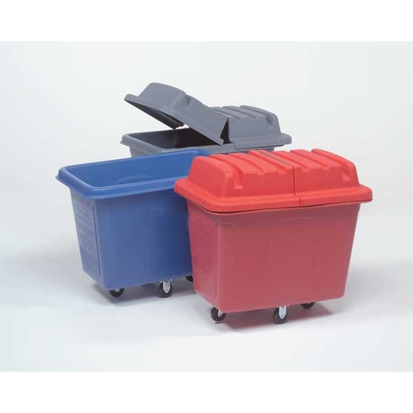 Rubbermaid Commercial Cube Truck Lid, Black, Hinged, 8-1-2inH FG460900BLA