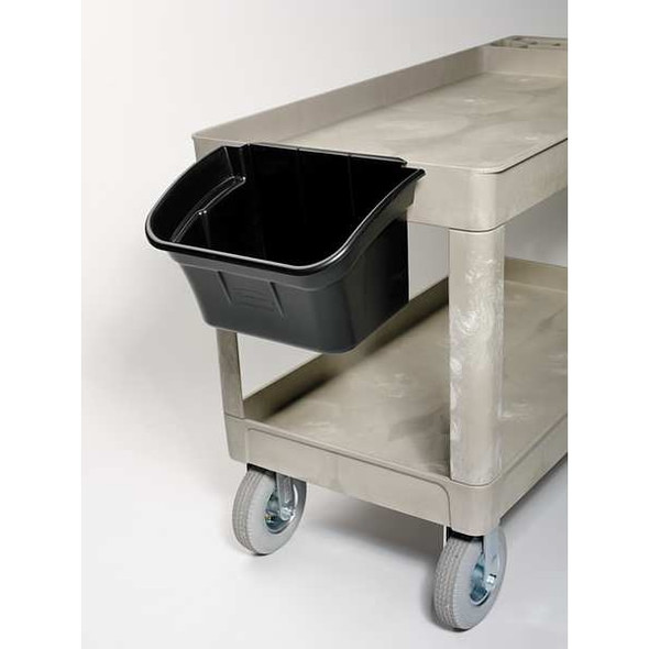 Rubbermaid Commercial Utility Bin,4 gal.,Black,17 In. W FG335488BLA