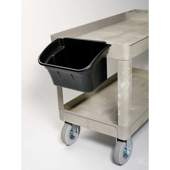 Rubbermaid Commercial Utility Bin,4 gal.,Black,17 In. W FG335488BLA