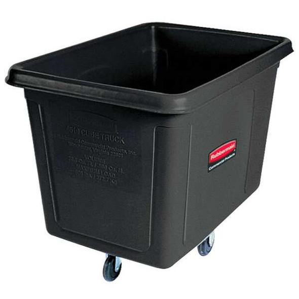 Rubbermaid Commercial Cube Truck,3/4 cu. yd.,600 lb. Cap,Black FG461900BLA