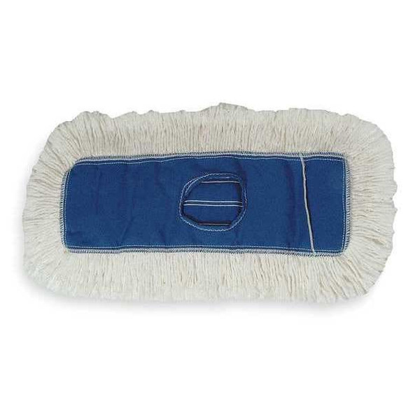 24 in L Dust Mop, Slide On Connection, Cut-End, White, Cotton, FGK15300WH00