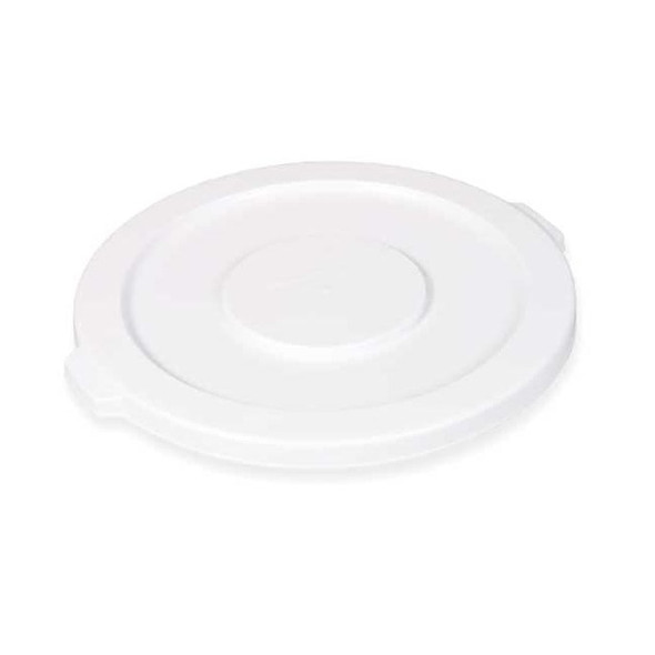 Brute Trash Can Lid, Round, 20 gal Capacity, Resin, White