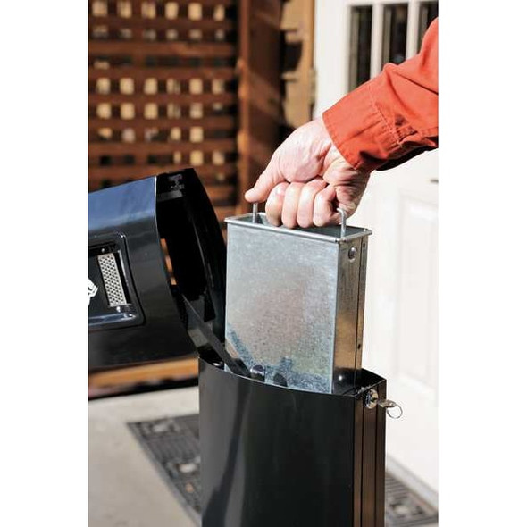 Rubbermaid Commercial Infinity Cigarette Receptacle, 4-3/32 gal., Pewter FG9W3300ATPWTR