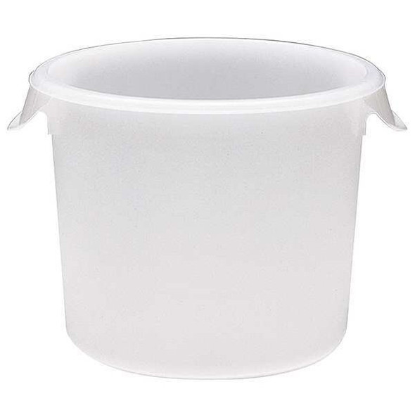 Rubbermaid Commercial Round Storage Container, 6 qt FG572300WHT