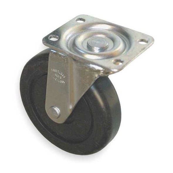 Rubbermaid Commercial SwivelCaster,Black,Plastic;Steel,400lb GRFG4614L30000