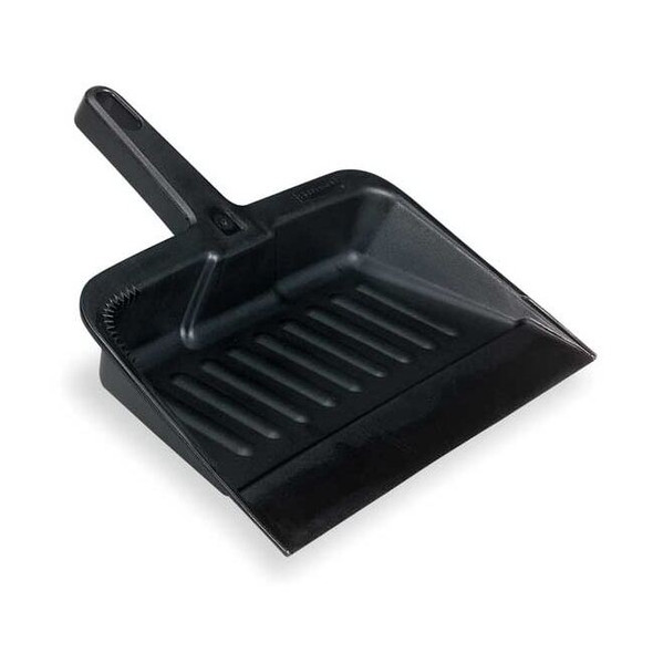 Hand Held Dust Pan, Black, Polypropylene, Overall Width: 8 1/4 in