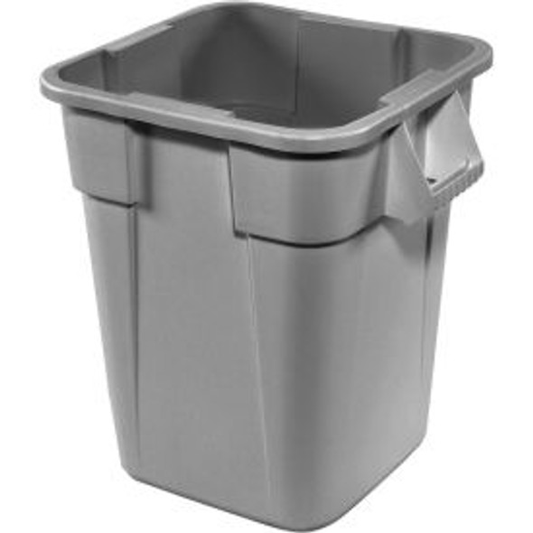 28 Gallon Square Rubbermaid Brute Waste Receptacles - Gray