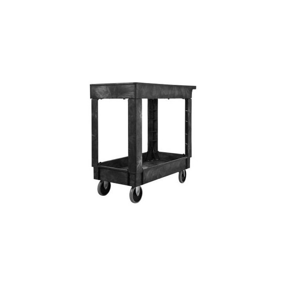 Rubbermaid Plastic Utility Cart w/2 Shelves 300 lb. Capacity 34""L x 16""W x 31-