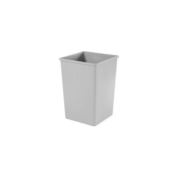 35 Gallon Square Rubbermaid Waste Receptacle - Gray