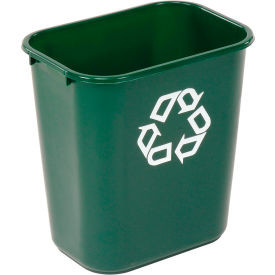 Rubbermaid Deskside Recycling Wastebasket 7 Gallon Green