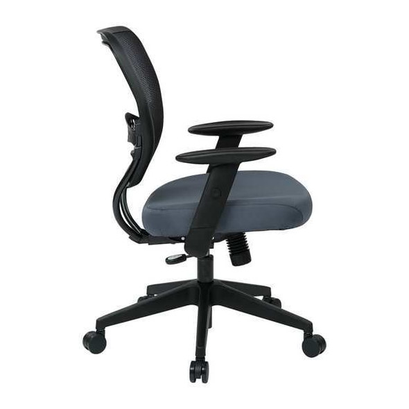 Office Star Desk Chair Desk Chair, Adjustable Arms, 19" to 23" Height, Fabric, Gray 55-7N17-226