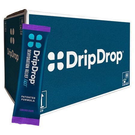 Dripdrop Electrolyte Powder,16oz,Grape,Pk 100 61431