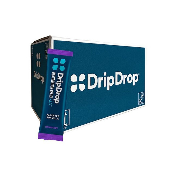 Dripdrop Electrolyte Powder,16oz,Grape,Pk 100 61431