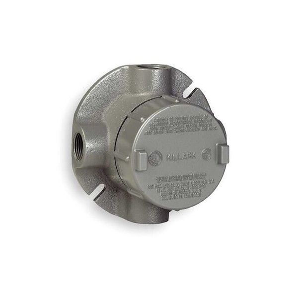 Hubbell Killark Conduit Outlet Body,Alum,Trd Sz 1/2in GECXTF-1