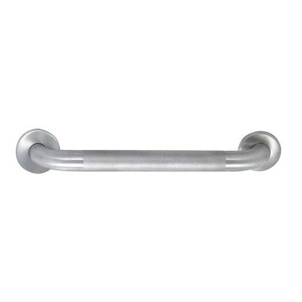 Wall Mount Safety Rail/, 22" Length, 22" L, Stainless Steel, Satin, Textured