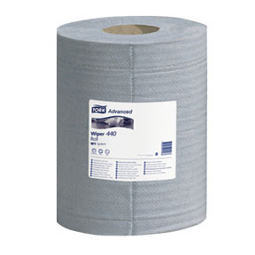 4-Ply Tork Advanced 440 Center Pull Wiper - Blue, 10” x 15.75” 132451