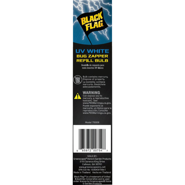 Black Flag 15W White Light Bug Zapper Replacement Bulb 75008 712955