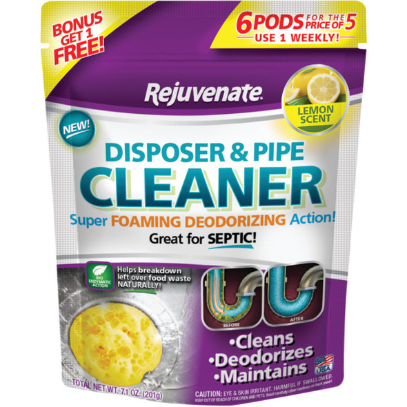 Rejuvenate Lemon Disposer & Pipe Cleaner (6-Count) RJ6DPC-LEMON Rejuvenate Lemon Disposer & Pipe Cleaner (6-Count) RJ6DPC-LEMON