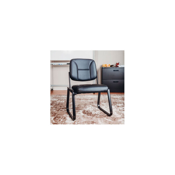 Interion Armless Vinyl Reception Chair