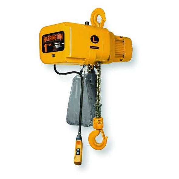 Harrington Electric Chain Hoist,2000 lb.,10 ft. NER010L-10 Harrington Electric Chain Hoist,2000 lb.,10 ft. NER010L-10