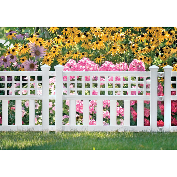 Suncast 20 1/2 In. H x 24 In. L Resin Decorative Border Fence GVF24