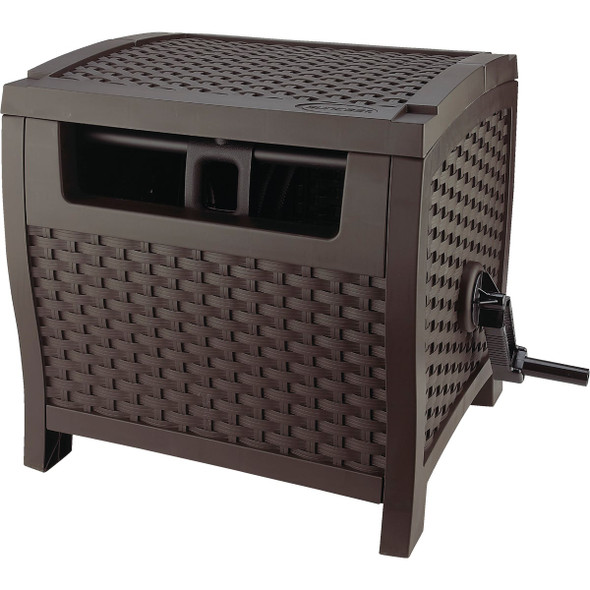 Suncast Slidetrak Hose 175 Ft. x 5/8 In. Brown Resin Hideaway Hose Reel PTW175