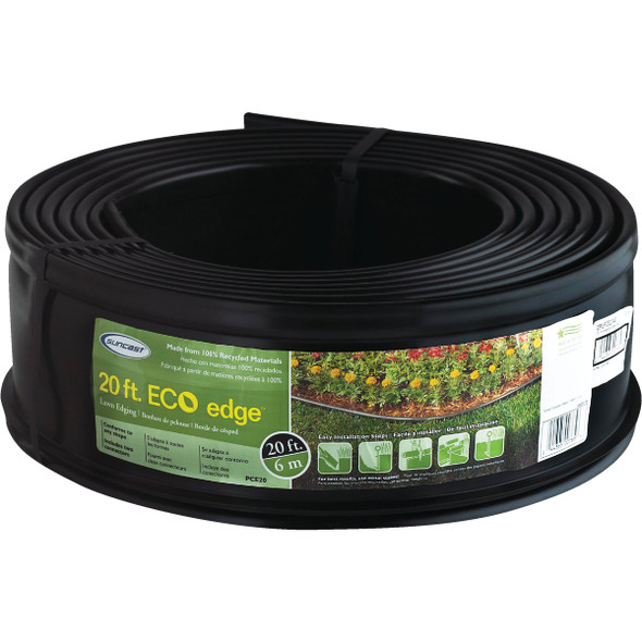 Suncast 5 In. H. x 20 Ft. L. Black Recycled Plastic Lawn Edging PCE2040